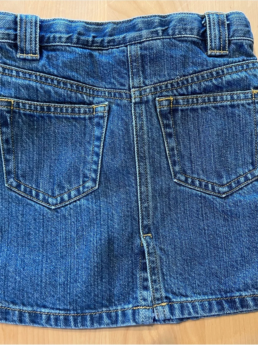 Vintage 2004 Gymboree Pool Party Denim Skirt with Beach Embroidery Size 4